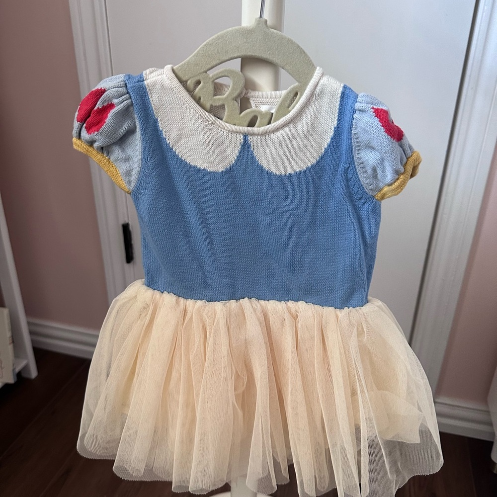Gap x Disney Baby Snow White Dress Blue and Cream Kids Costume Dress